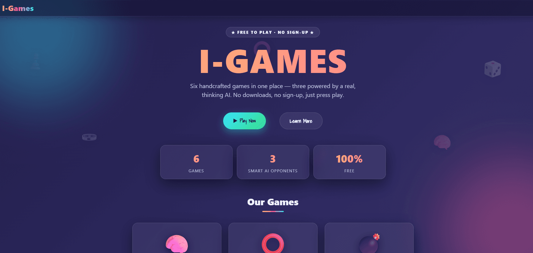 תצוגת אתר I-Games